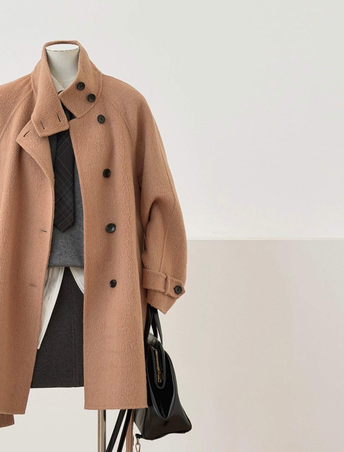 Mara High-Neck Wool Coat