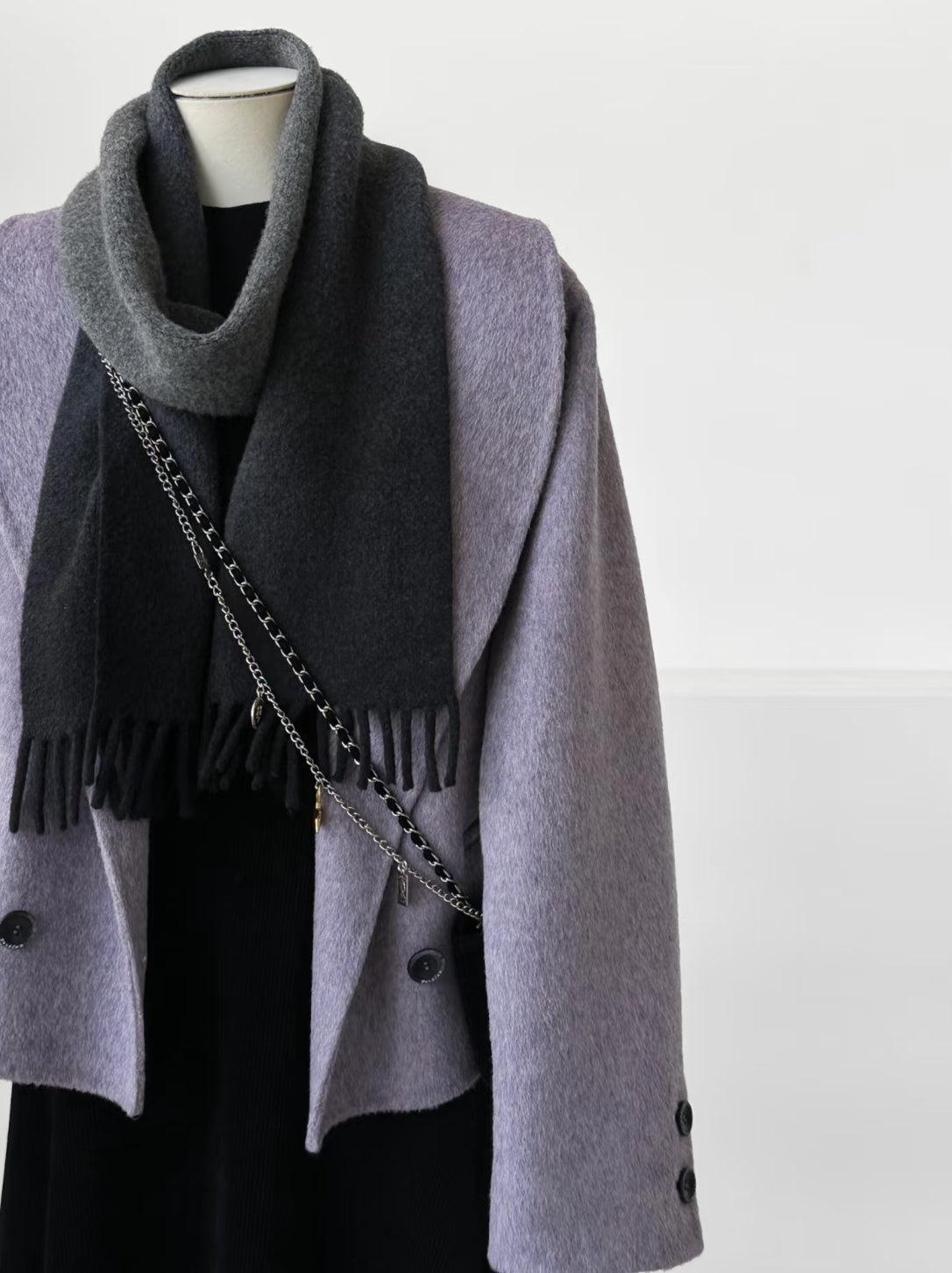 Iris Cropped Wool Jacket - Lavender