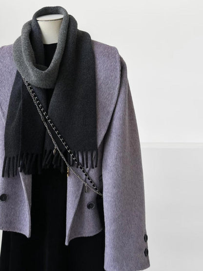 Iris Cropped Wool Jacket - Lavender