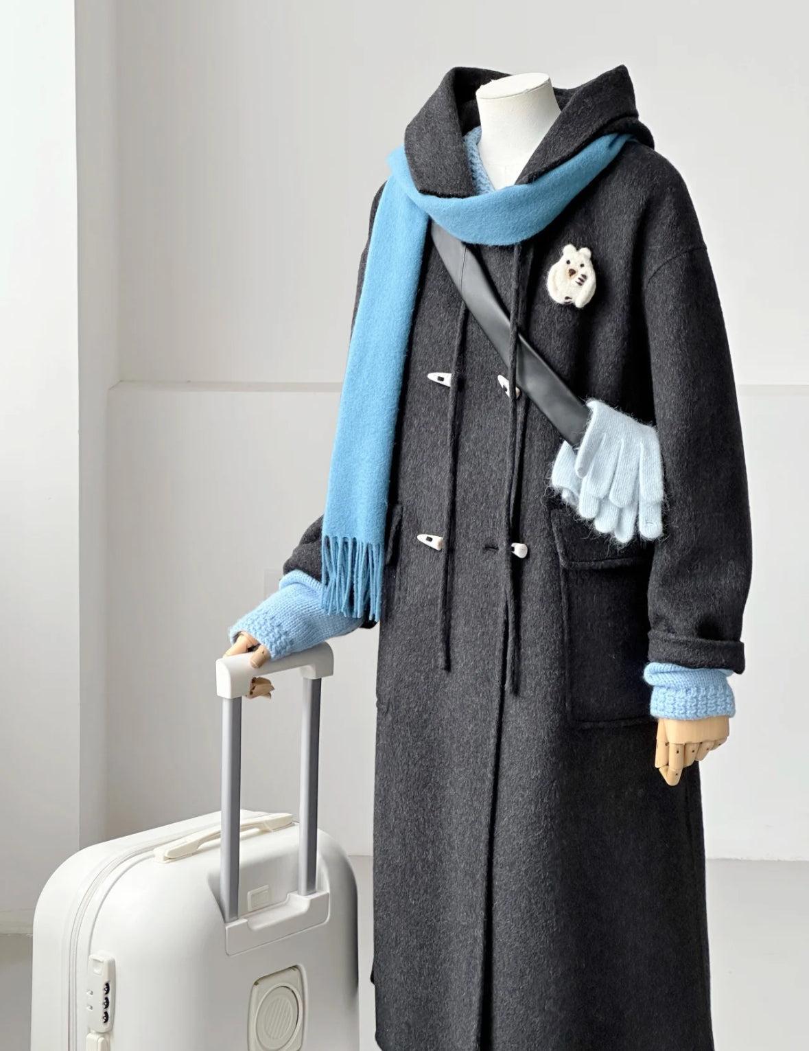 Judy Longline Wool Coat - Black