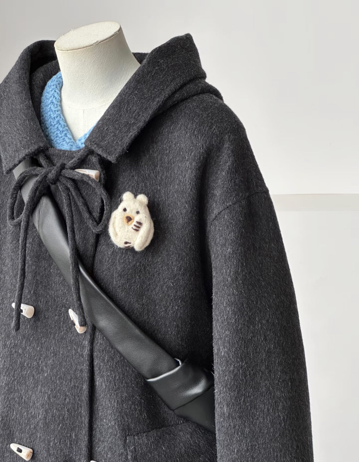 Judy Longline Wool Coat - Black