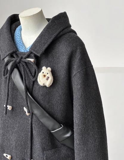 Judy Longline Wool Coat - Black