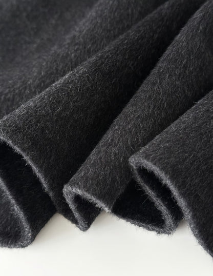 Judy Longline Wool Coat - Black