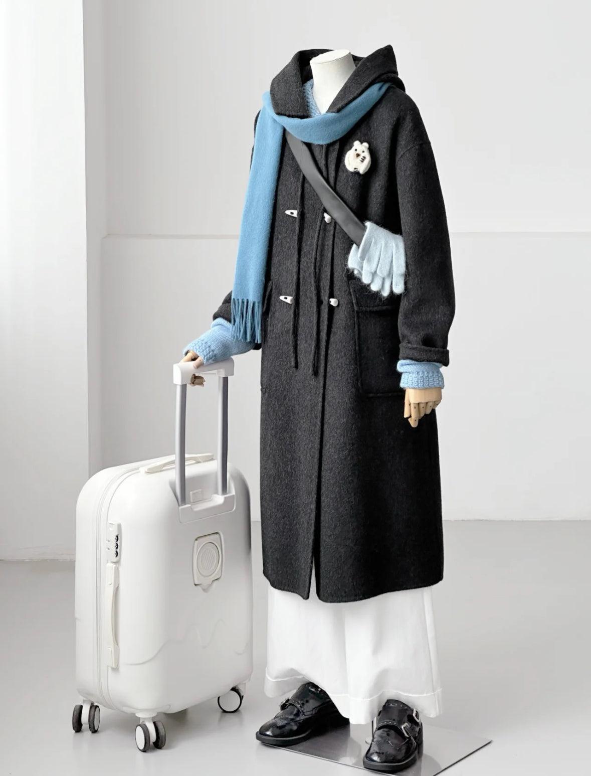 Judy Longline Wool Coat - Black