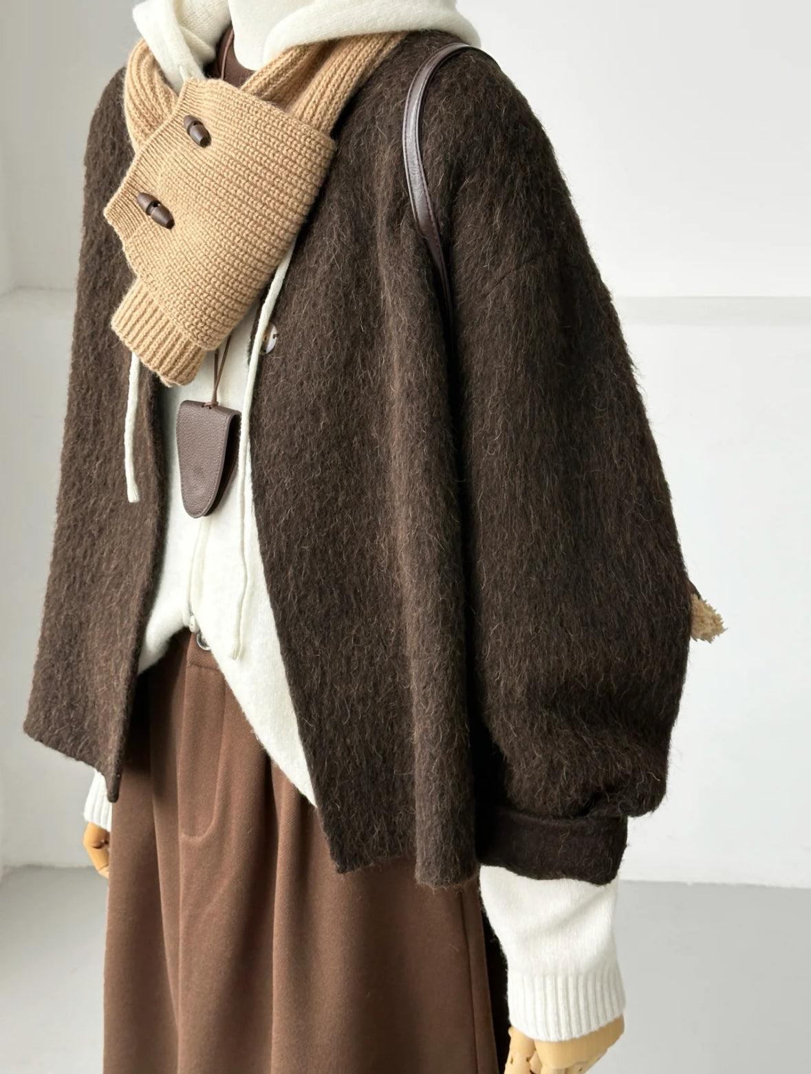 Lori Short Wool Jacket - Brown