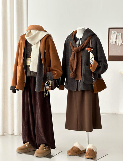 Milo Reversible Hooded Wool Jacket