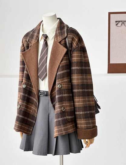Mira Short Reversible Wool Coat