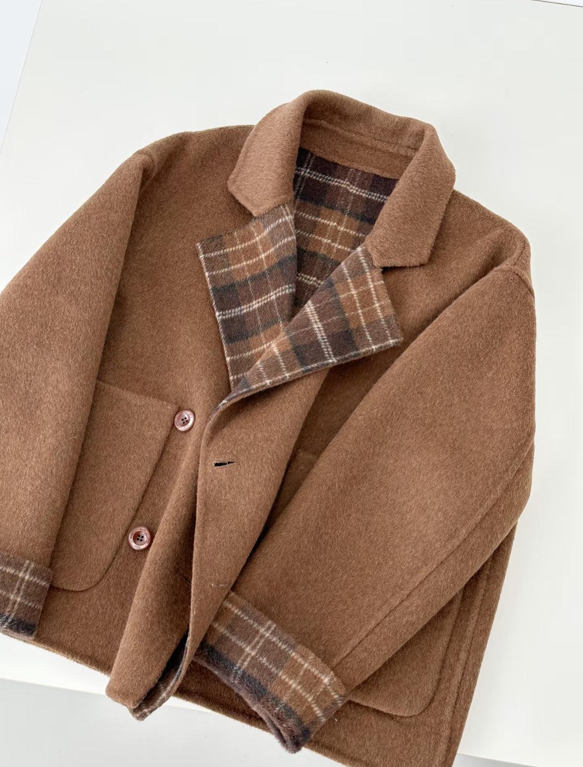 Mira Short Reversible Wool Coat
