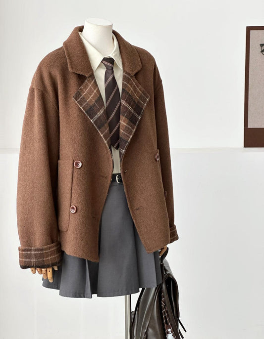 Mira Short Reversible Wool Coat