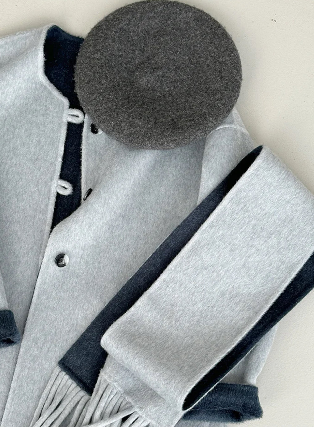 Nova Reversible 100% Wool Jacket with Scarf - 5 colors