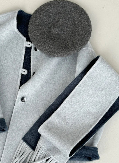 Nova Reversible 100% Wool Jacket with Scarf - 5 colors