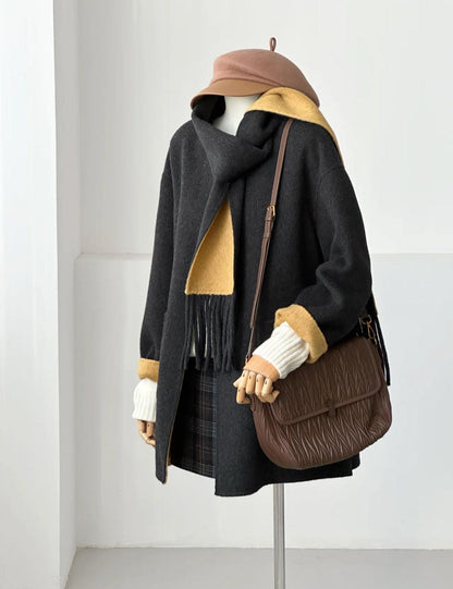 Nova Reversible 100% Wool Jacket with Scarf - 5 colors