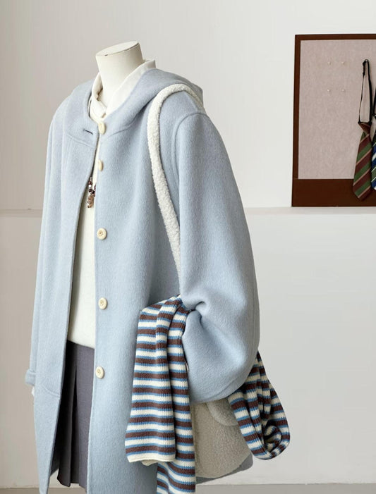 Sera Mid-Length Hooded Wool Jacket - 5 colors