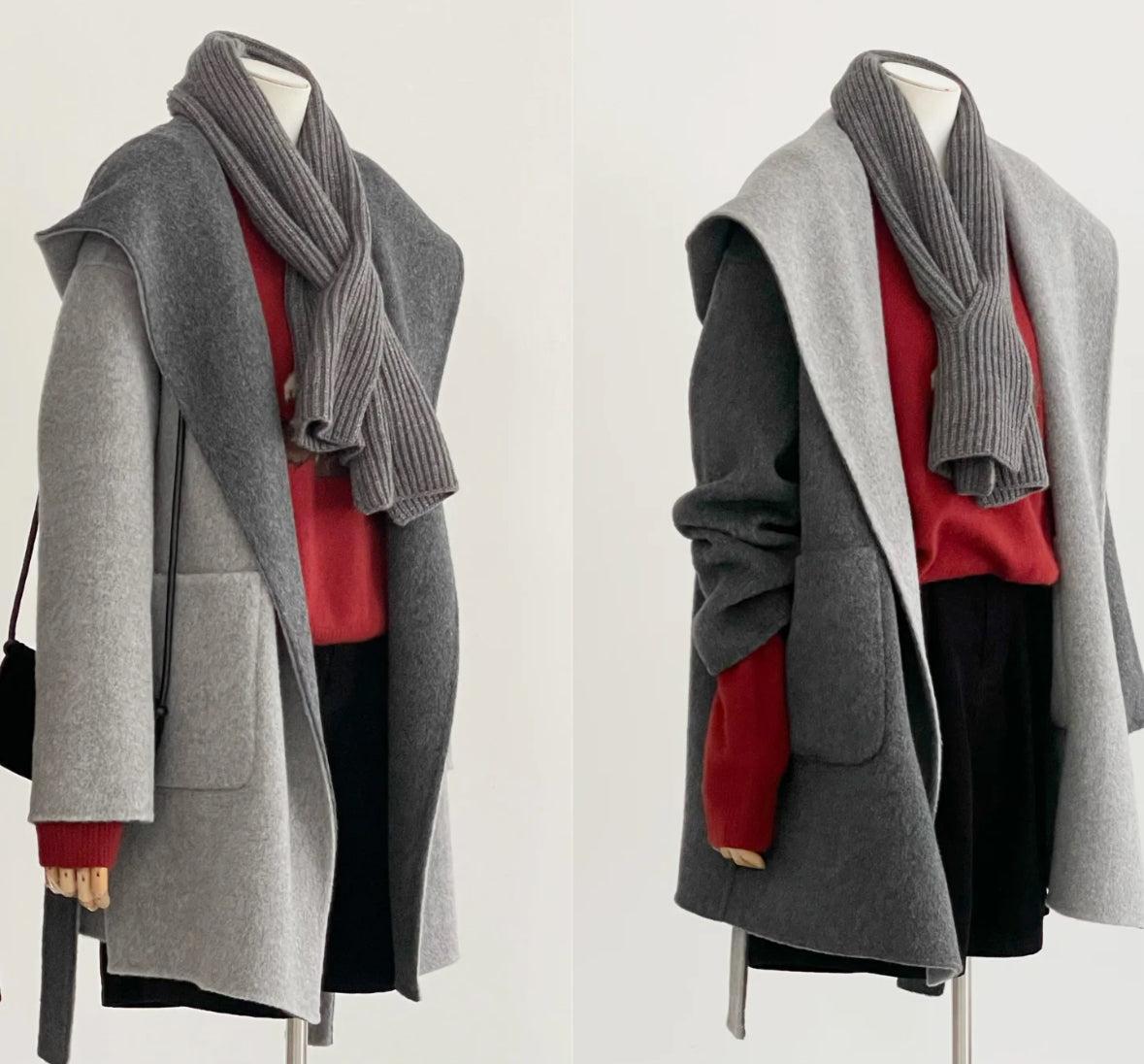 Sylvia Reversible Mid-length Wool Coat