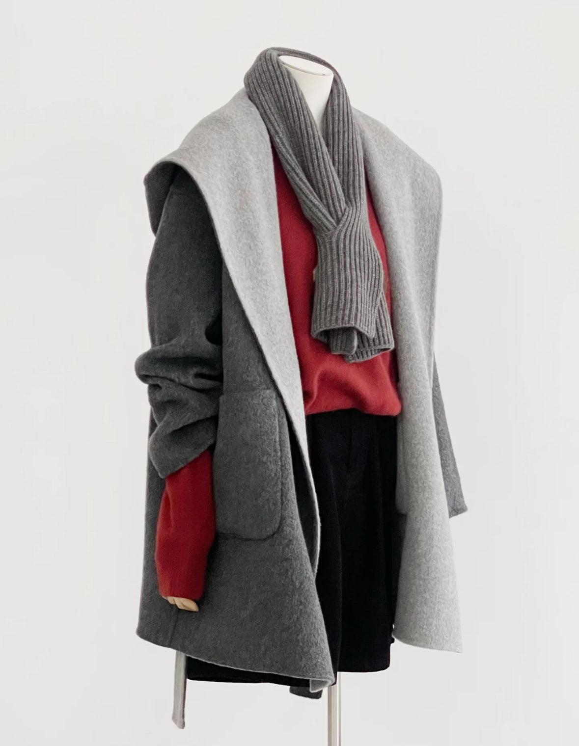 Sylvia Reversible Mid-length Wool Coat
