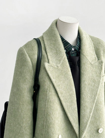Veyra Double-Faced Short Women Blazer - Green