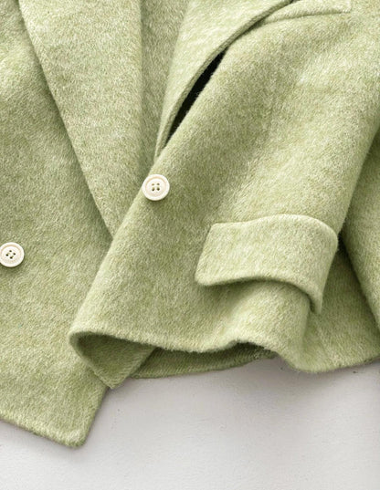 Veyra Double-Faced Short Women Blazer - Green
