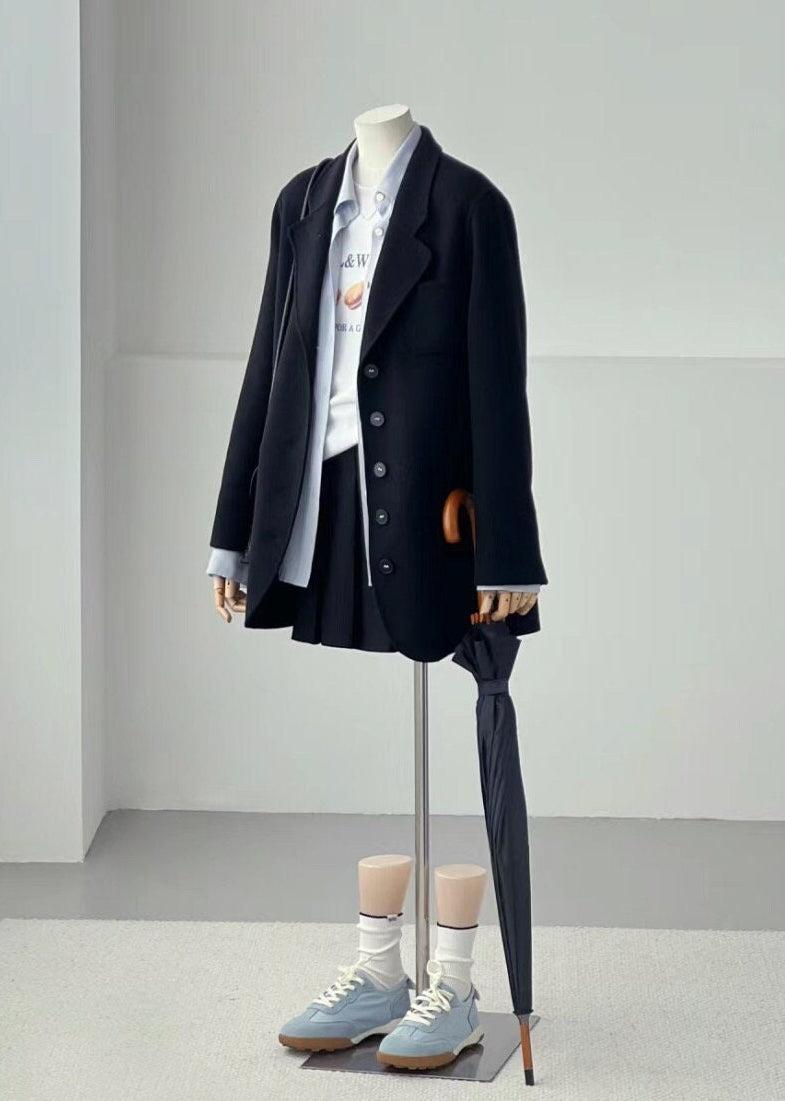 Blair Casual Black Wool Blazer