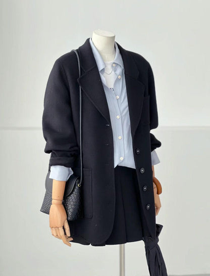 Blair Casual Black Wool Blazer