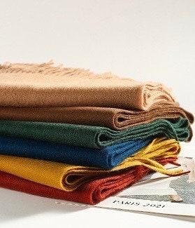 Cozy 100% Wool Scarf Solid Color Scarf